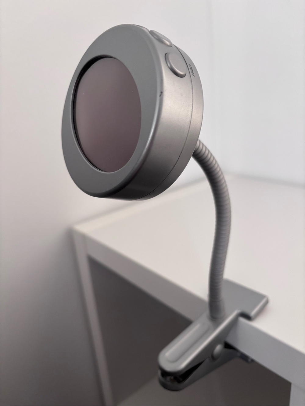IKEA Klamann Per Ivar Ledang Clip-on Silver Digital Alarm Light Clock